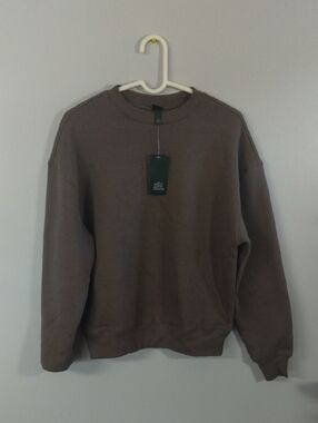 wild fable Men's Crewneck Sweatshirt - Taupe Brown